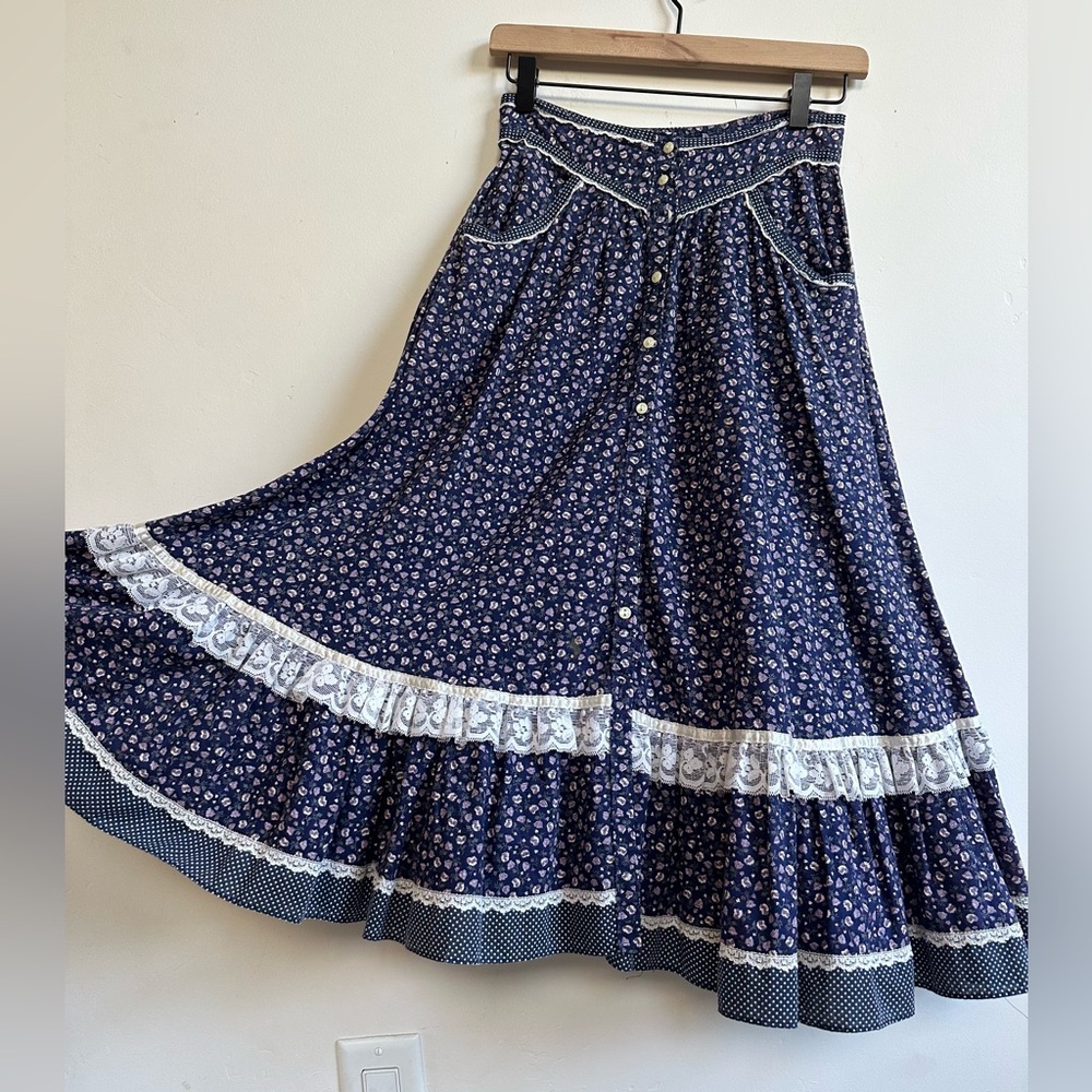 Beautiful Jessica’s Gunnies Prairie Skirt - Vintage Size 9 - Picture 3 of 8